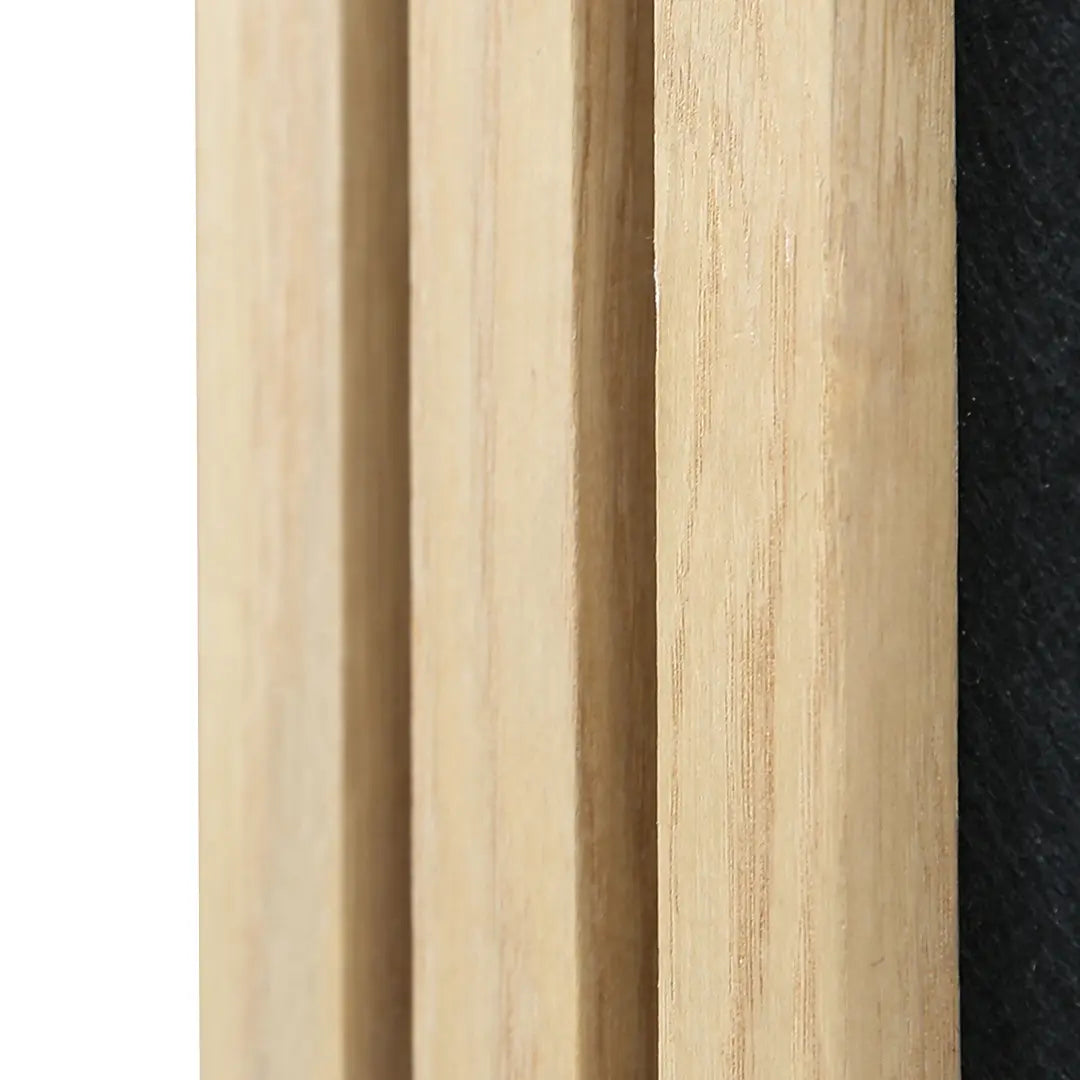 Acoustic Slat Wall Panel | Natural Oak | Premium 3-sided Wood Veneer