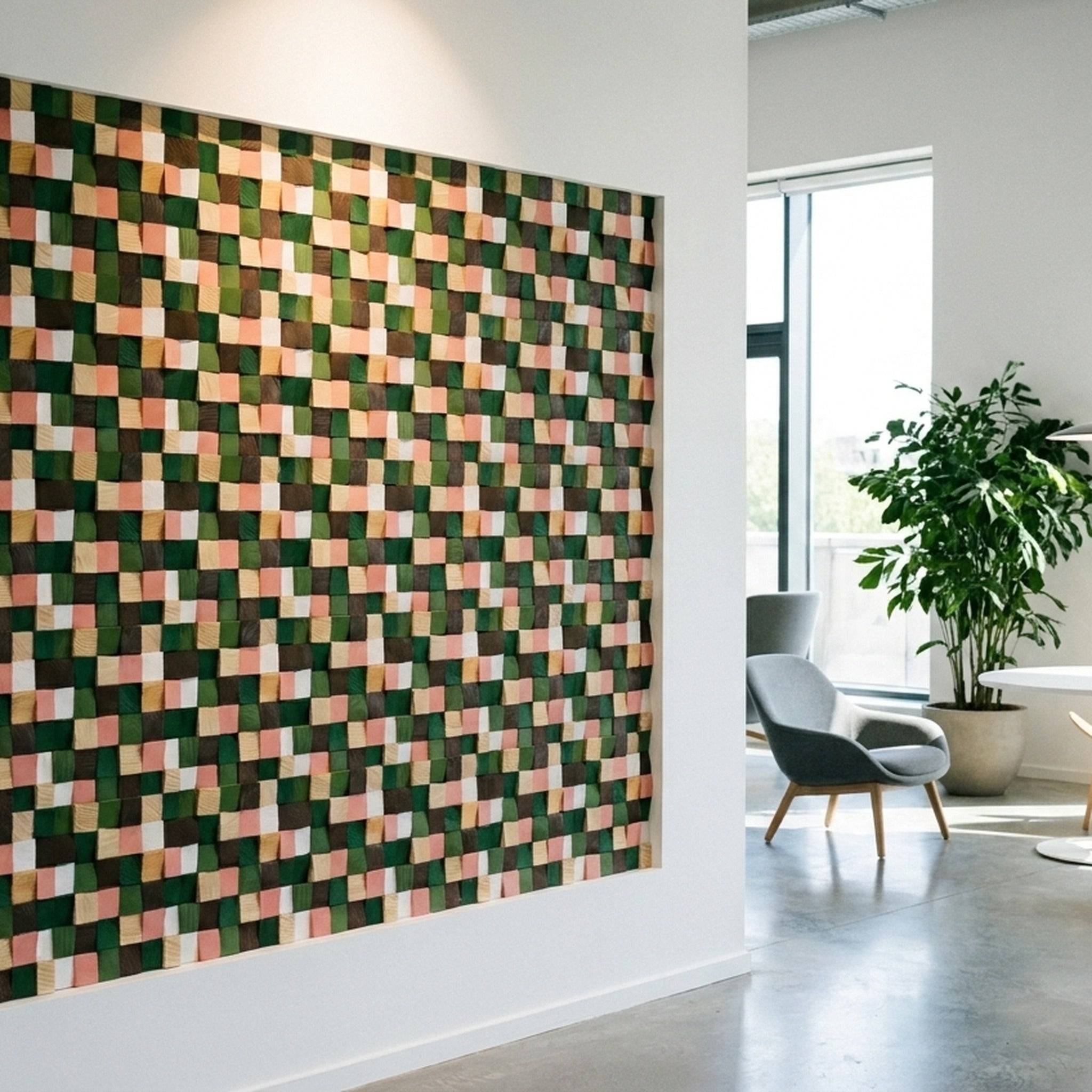 3D Wood Wall Panel | Rich Pine | 12×12"