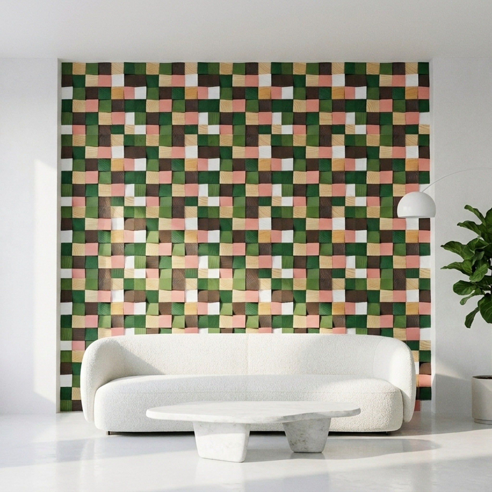 3D Wood Wall Panel | Rich Pine | 12×12"