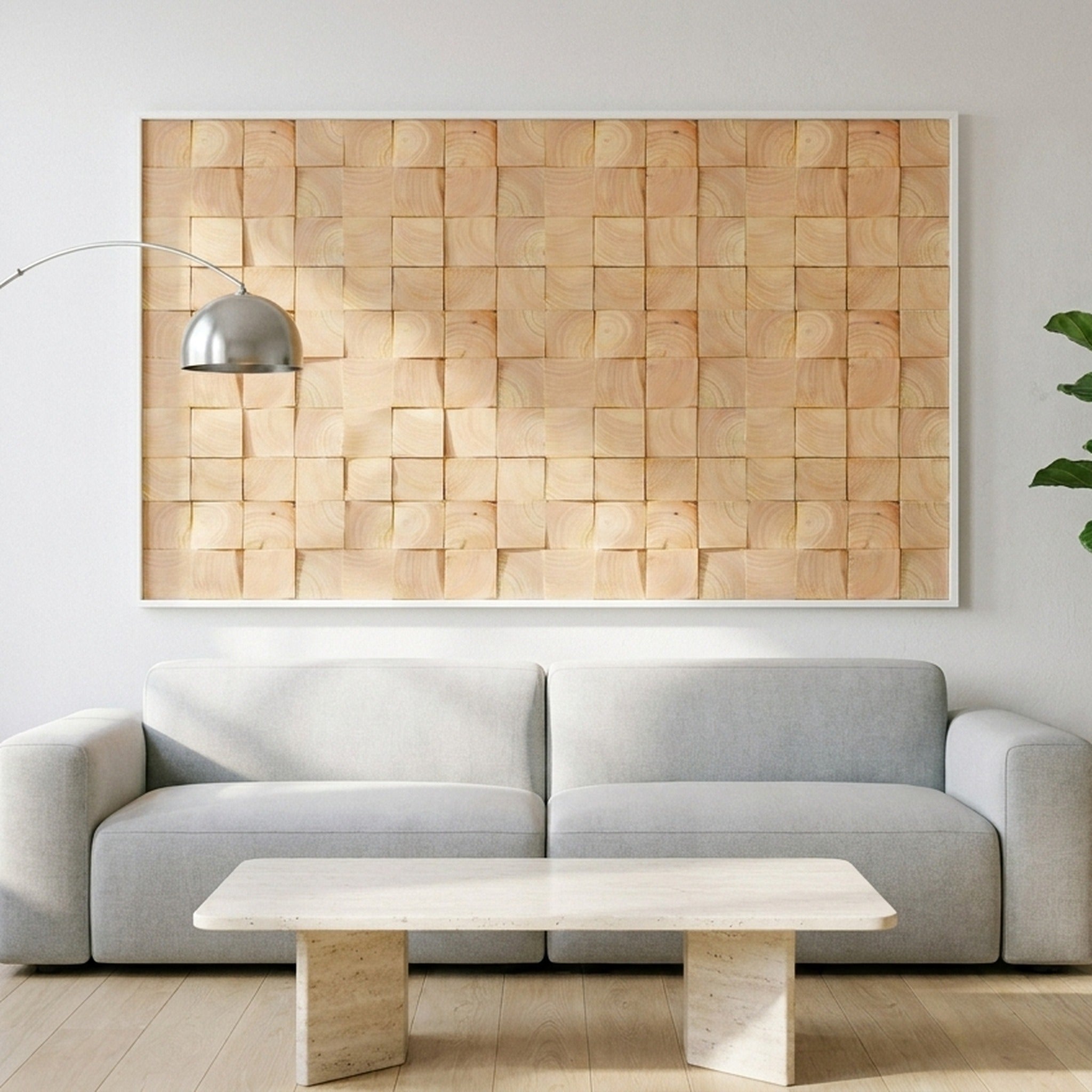 3D Wood Wall Panel | Rubber | 12×12"