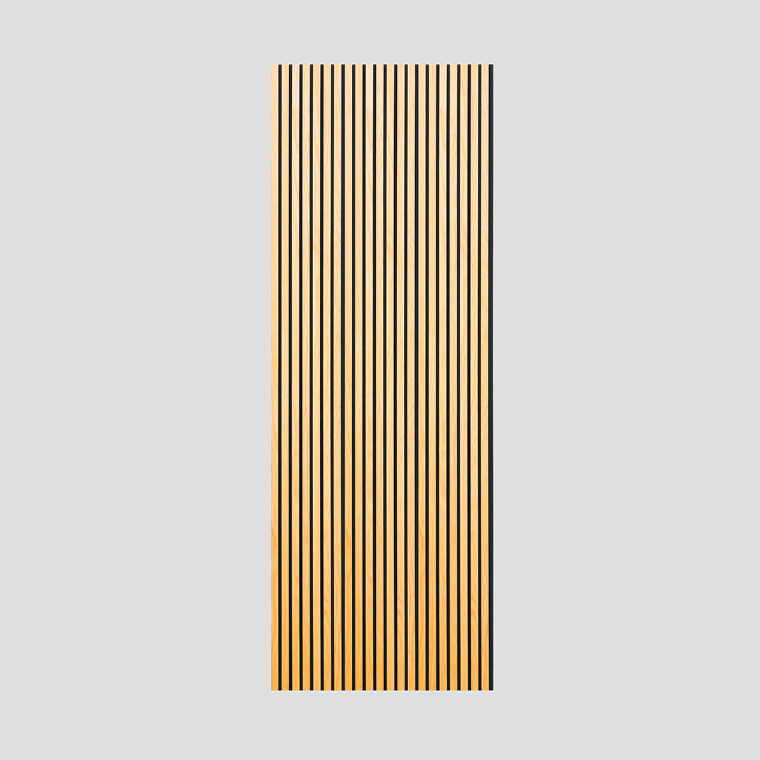 Acoustic Slat Wall Panel | Rustic Oak | Premium 3-sided Wood Veneer