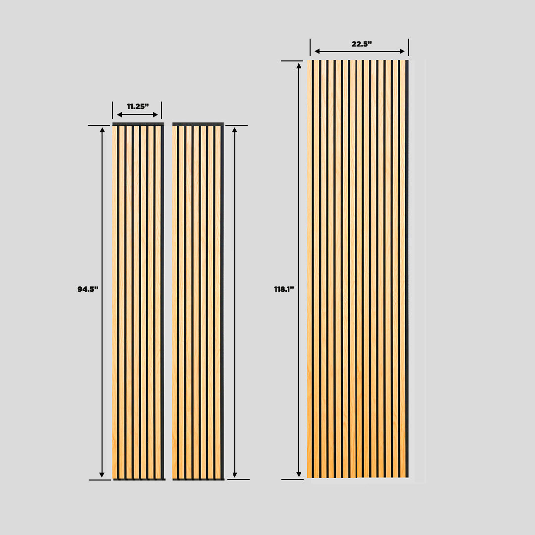 Acoustic Slat Wall Panel | Rustic Oak | Premium 3-sided Wood Veneer