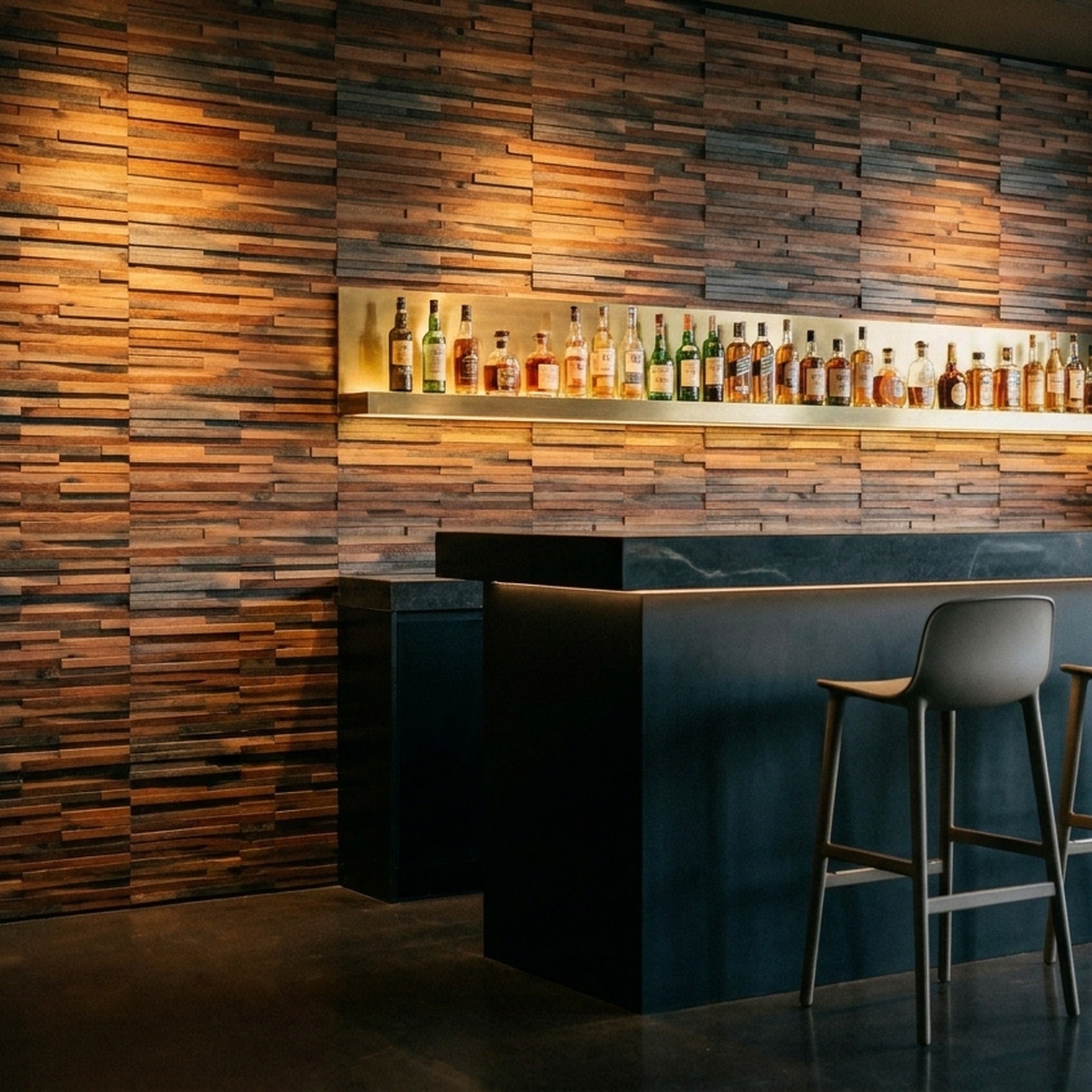 3D Wood Wall Panel | Compact Shipwood | 12×12"