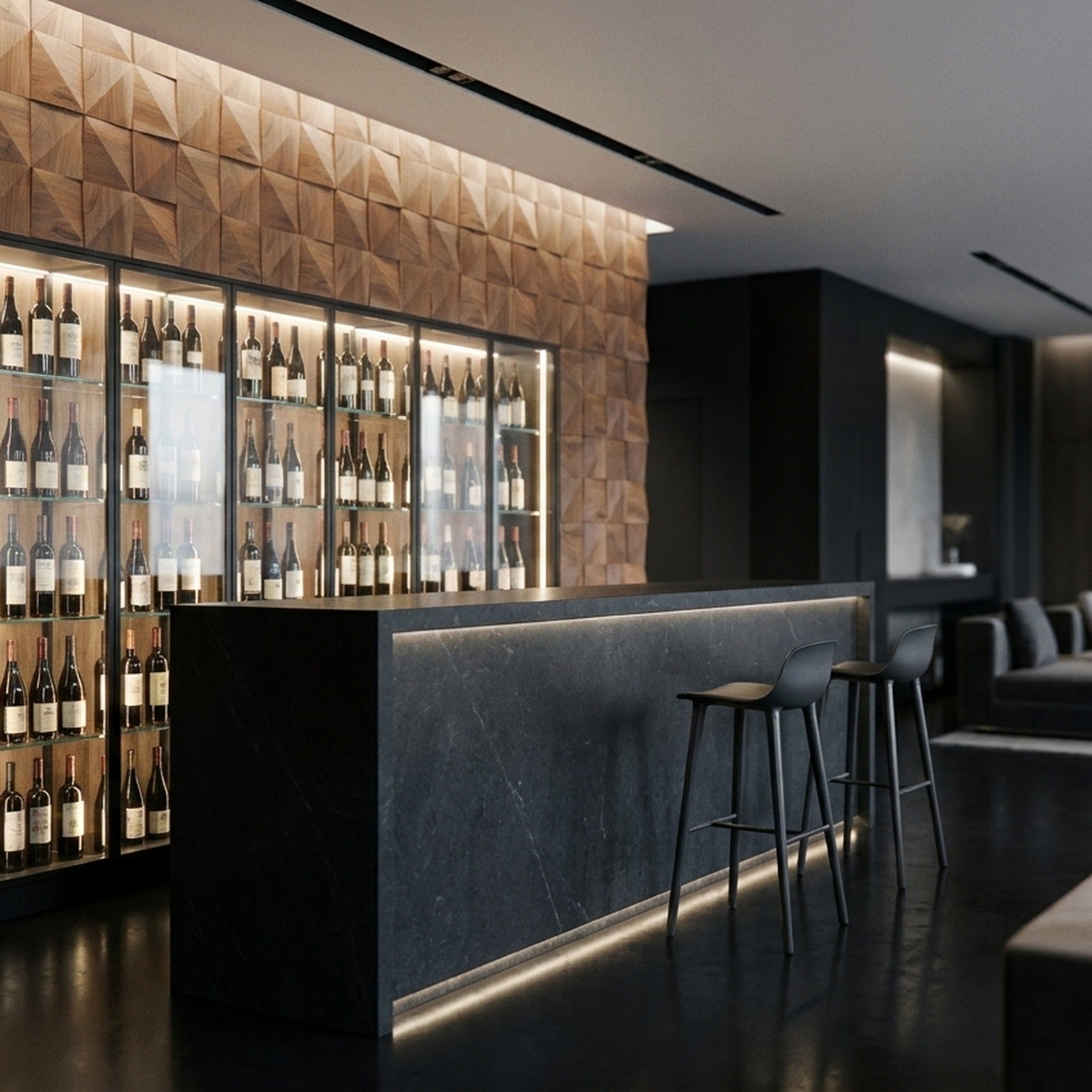 3D Wood Wall Panel | Slim Walnut | Aku Woodpanel