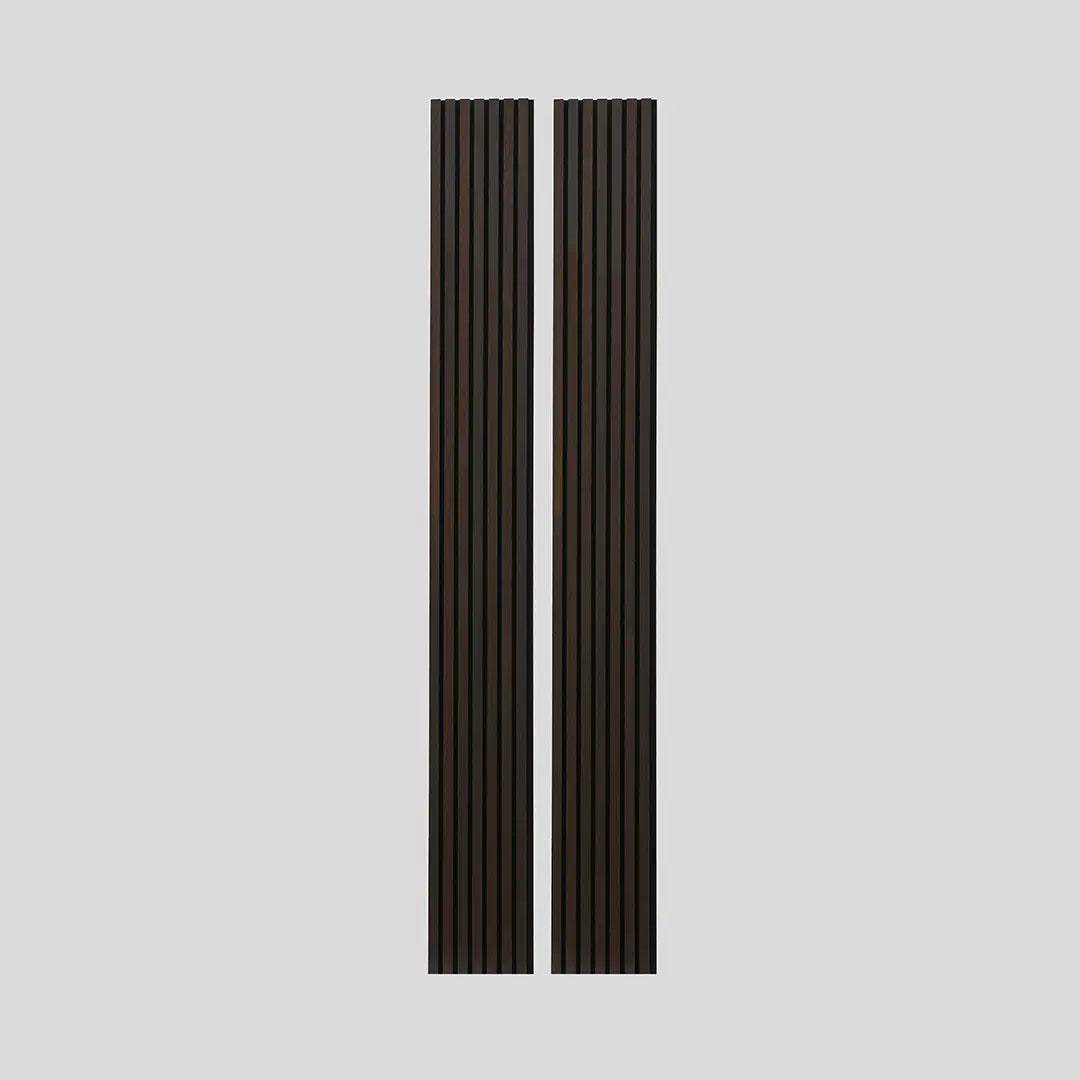 Acoustic Slat Wall Panel | Smoked Oak | Premium 3-sided Wood Veneer