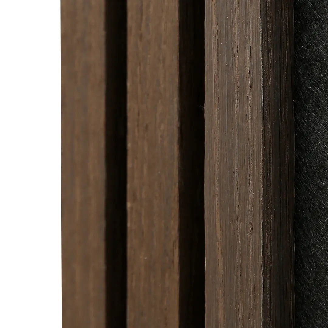 Acoustic Slat Wall Panel | Smoked Oak | Premium 3-sided Wood Veneer