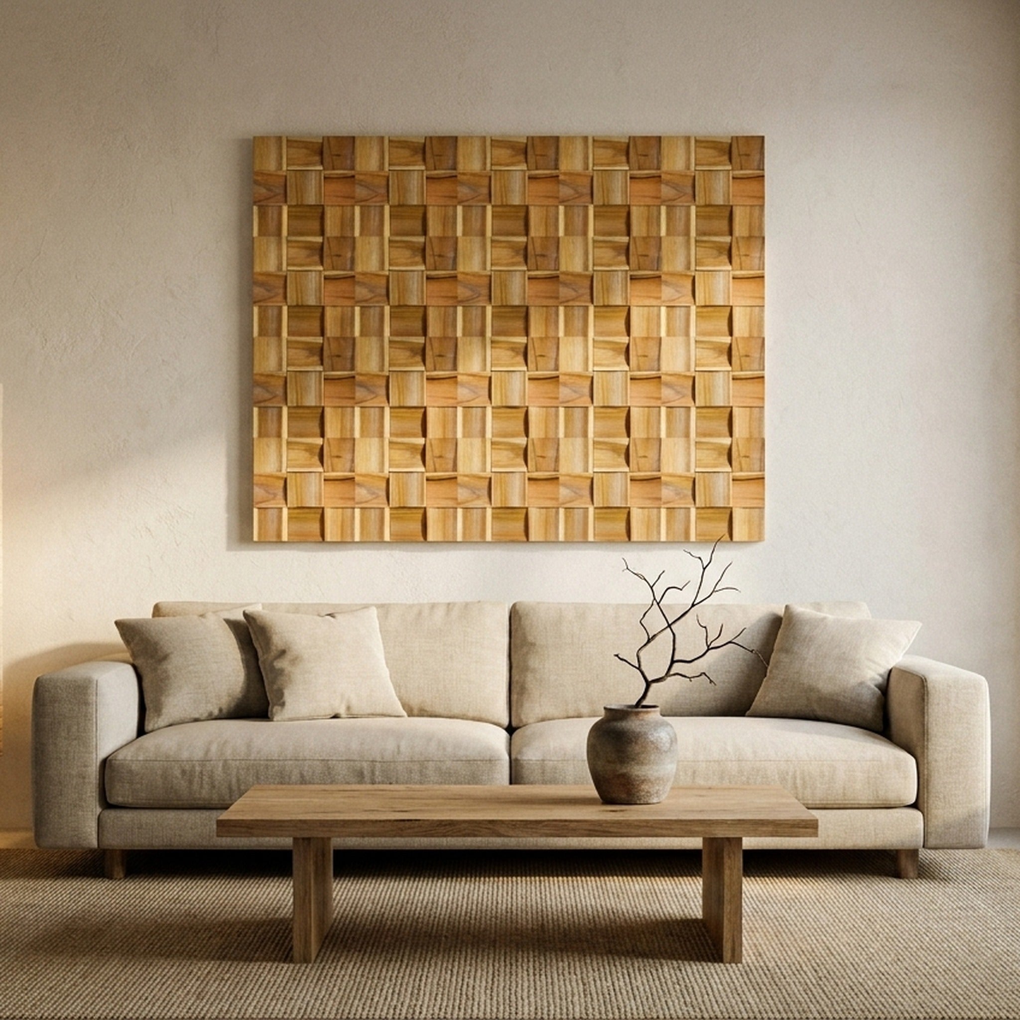 3D Wood Wall Panel | Timeless Teak | 12×12"