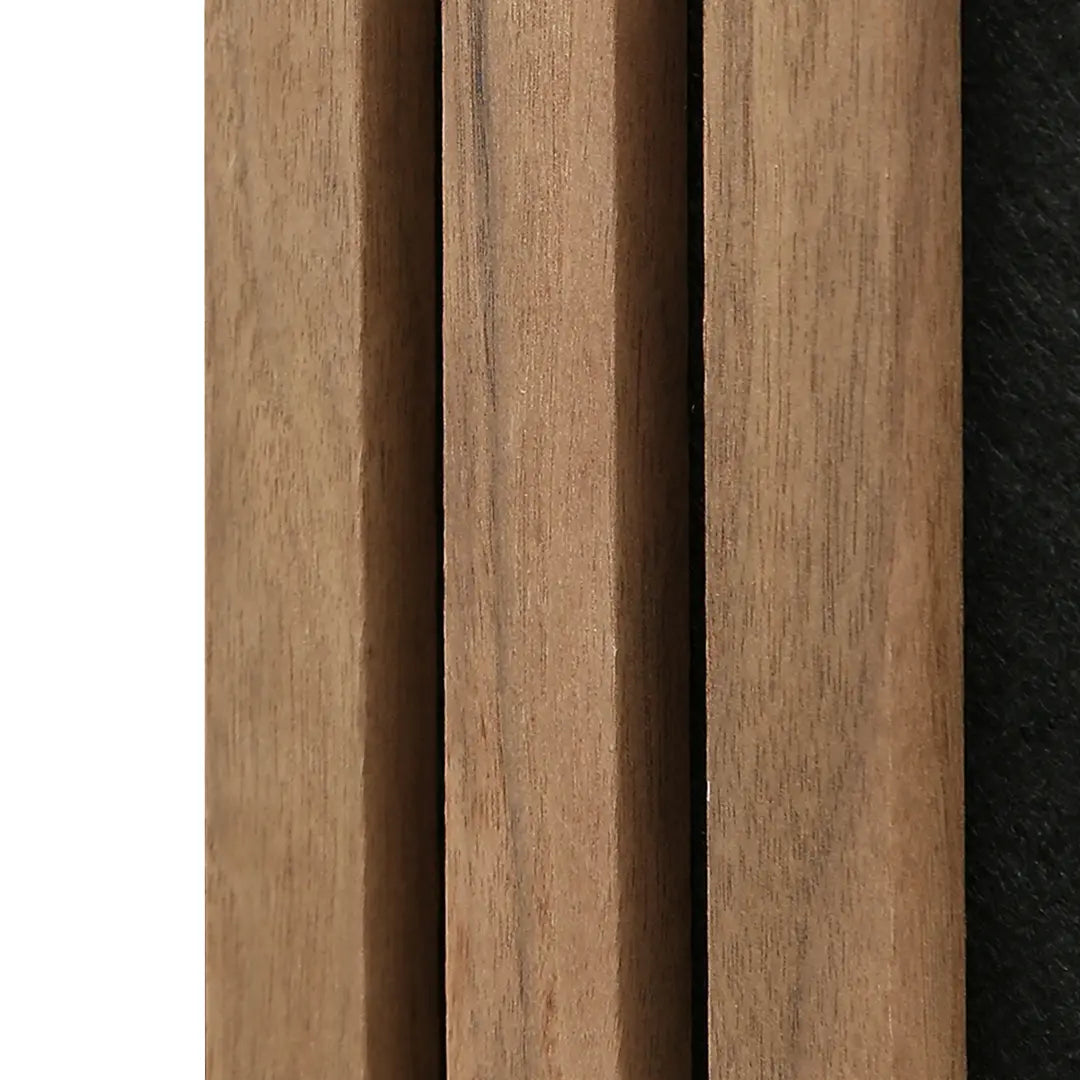 Acoustic Slat Wall Panel | Walnut | Premium 3-sided Wood Veneer
