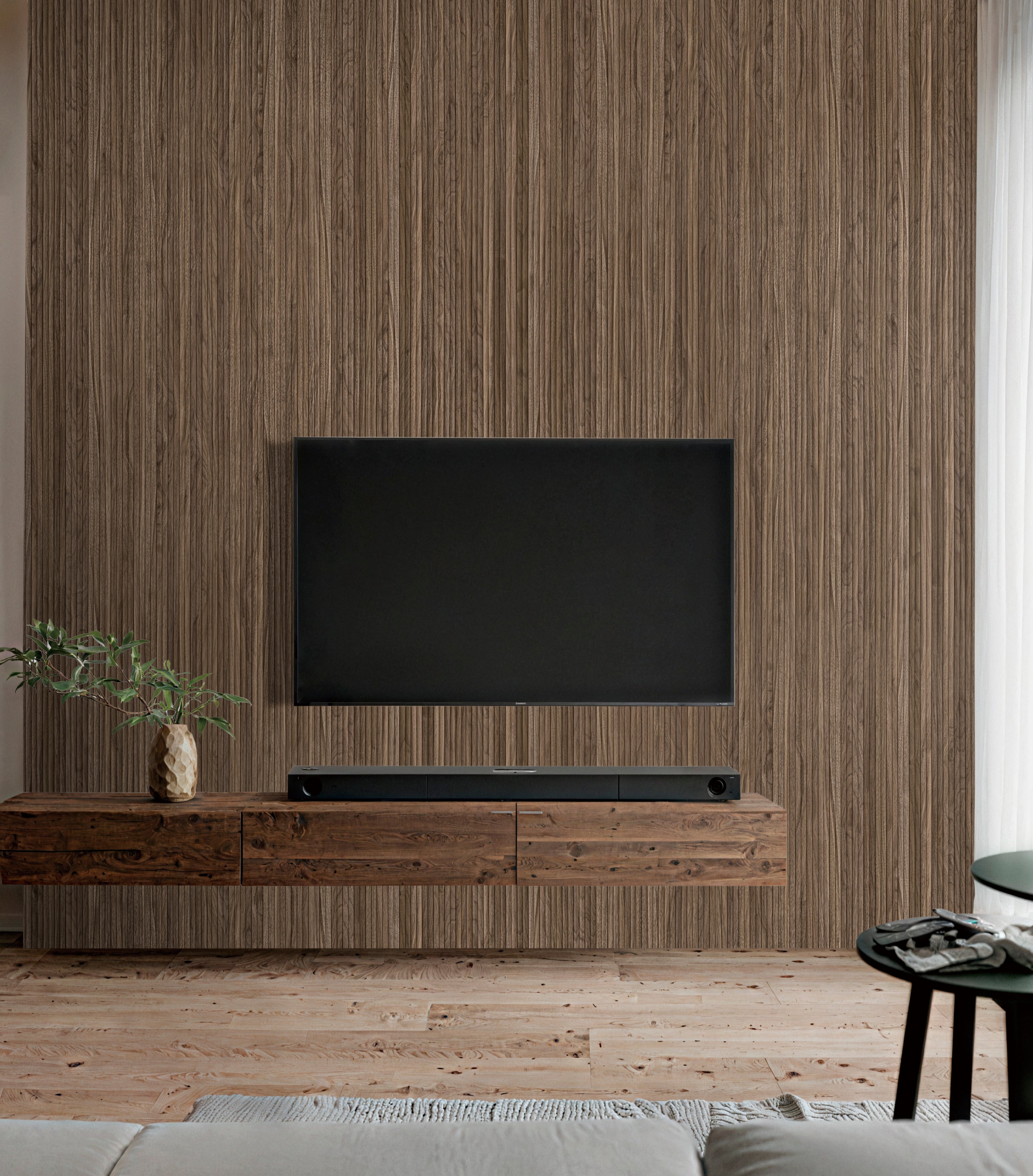 Fluted Wall Panel | Walnut | Modern Flexible Design