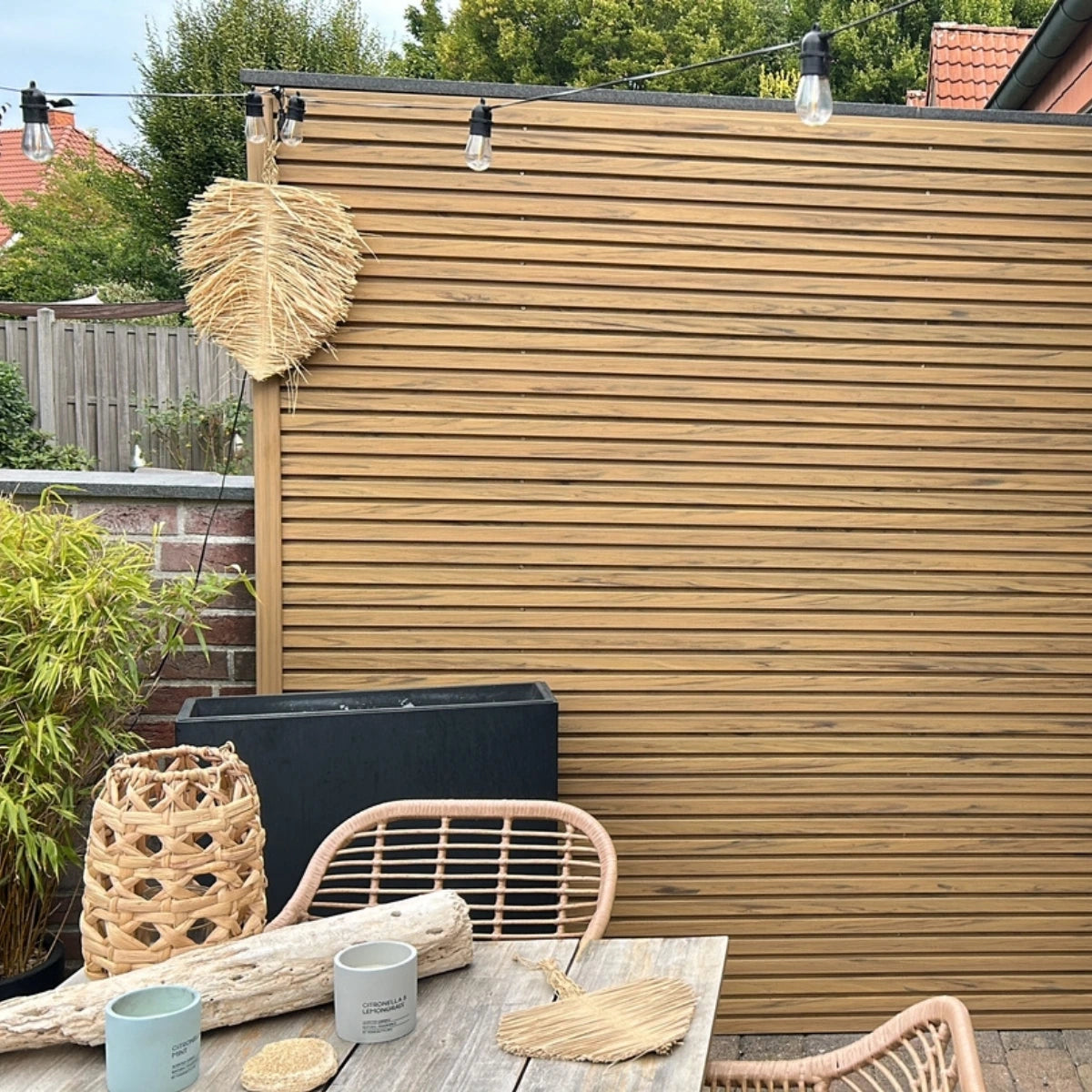 Exterior Wall Panel Birch 94.5" | Garden | 3D Wood Grain