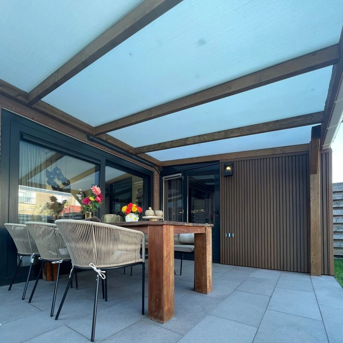 Exterior Wall Panel Oak 94.5" | Garden | 3D Wood Grain