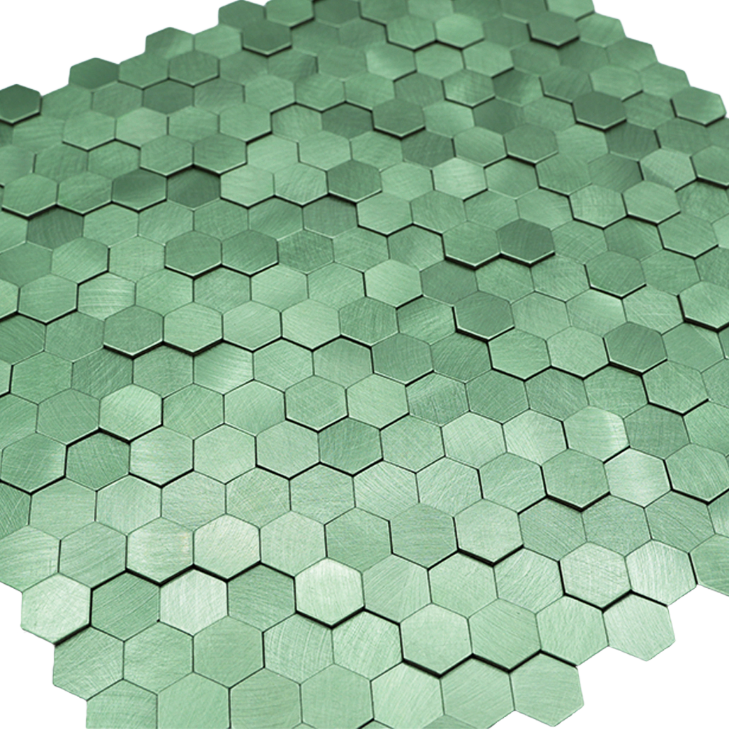 Peel and Stick Backsplash | Mini Hexagon 3D Pastel Green | 11.73×12.09"