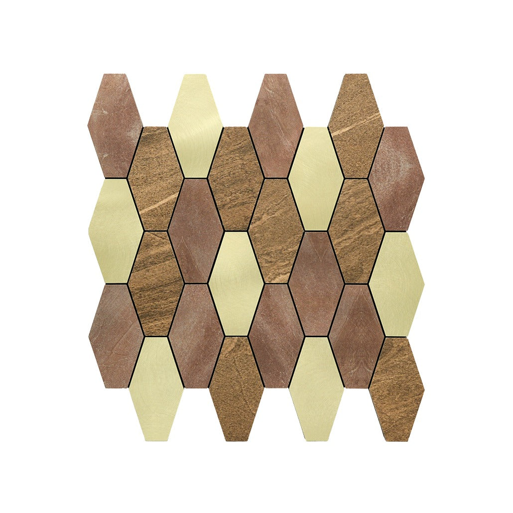 Peel and Stick Backsplash | Picket Brown | 11.81×11.81"