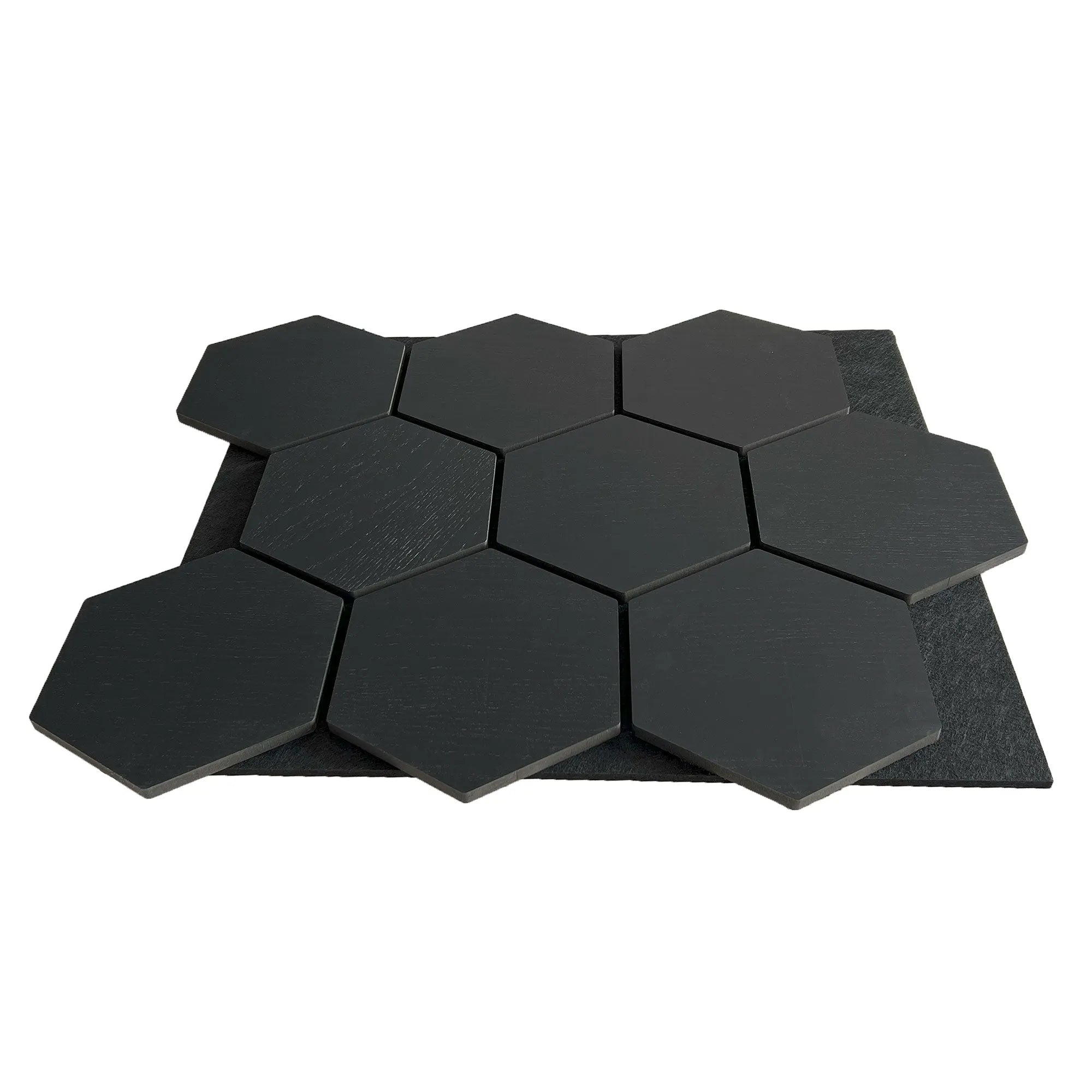 Hexagon Acoustic Panel | Black 32 Inch (4 Panels per Box) | Wall Decor