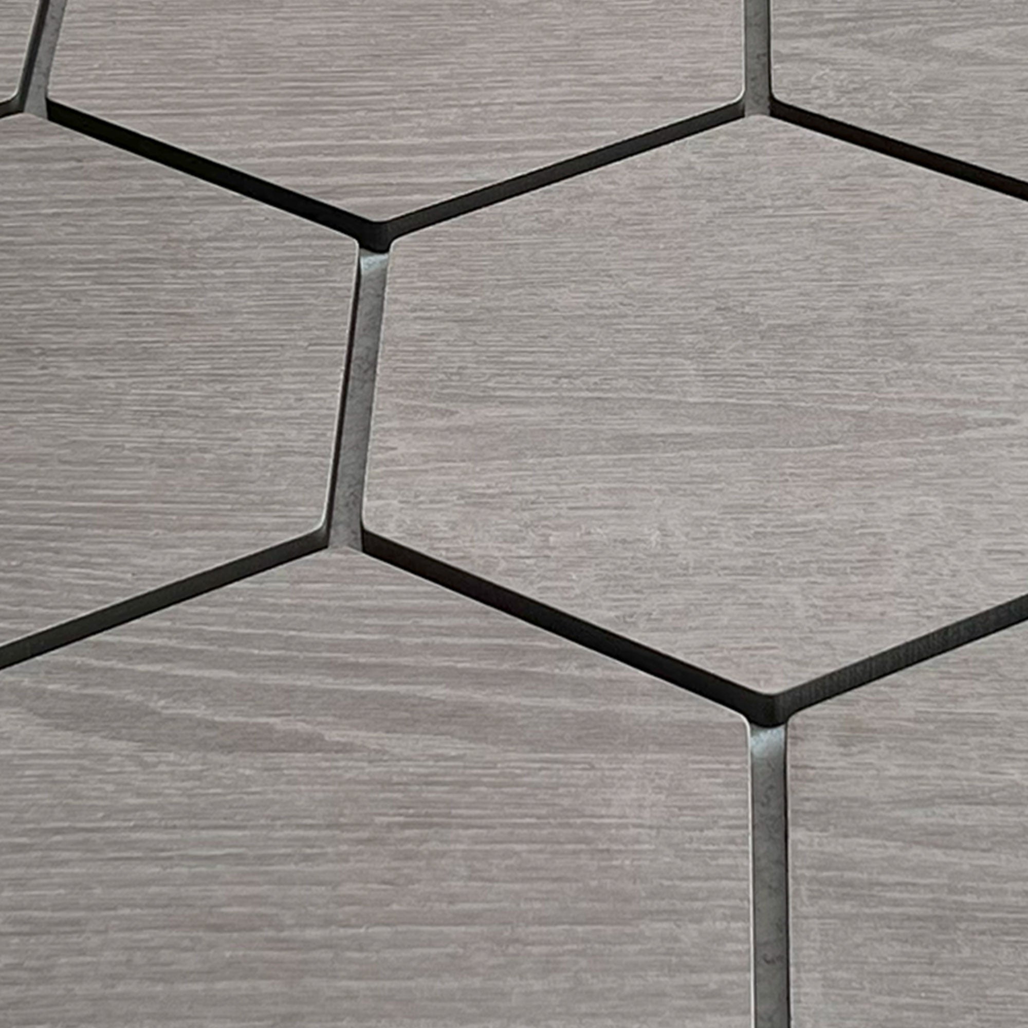 Hexagon Acoustic Panel | Gray Walnut with Gray Felt 32 Inch (4 Panels per Box) | Wall Decor