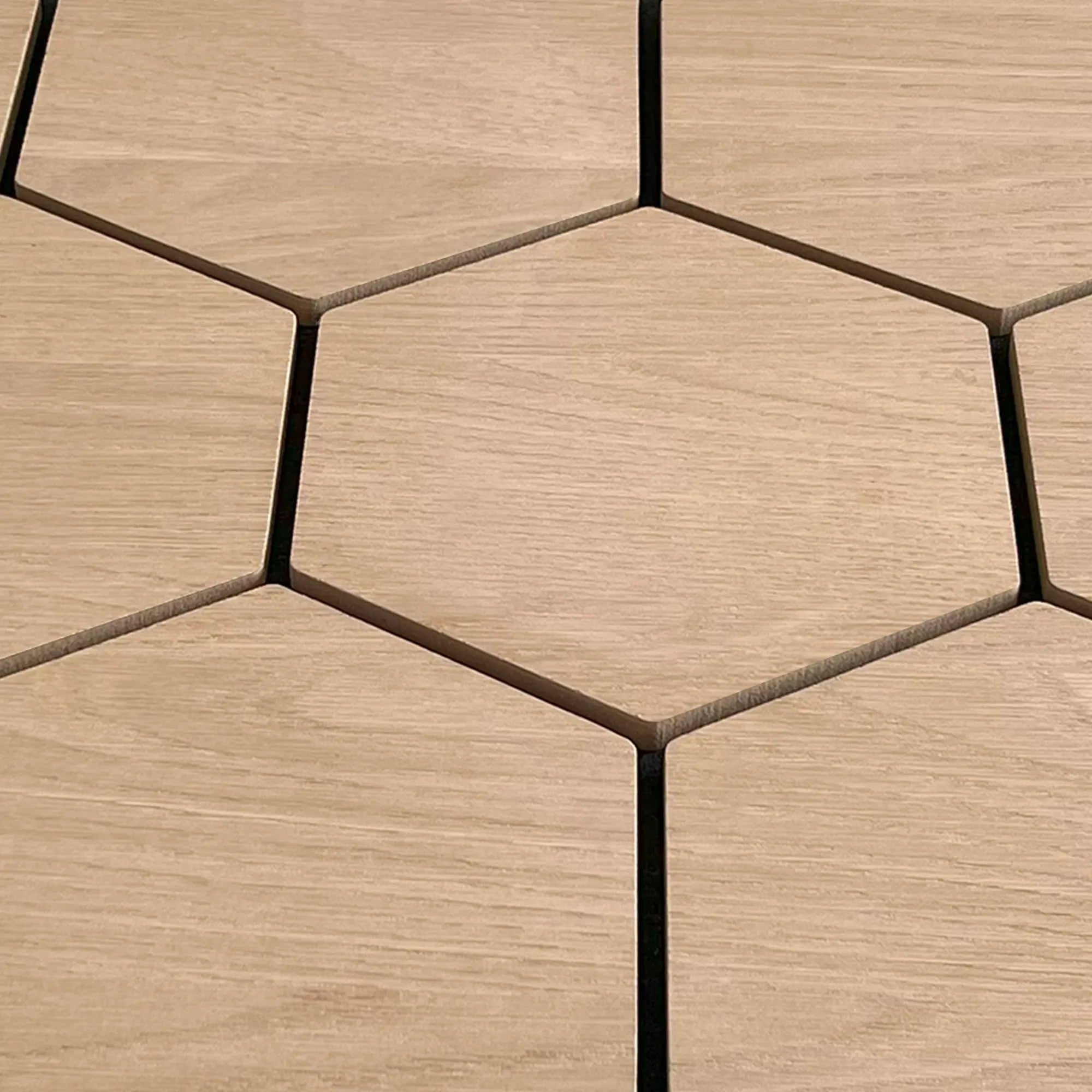 Hexagon Acoustic Panel | Natural Oak 32 Inch (4 Panels per Box) | Wall Decor