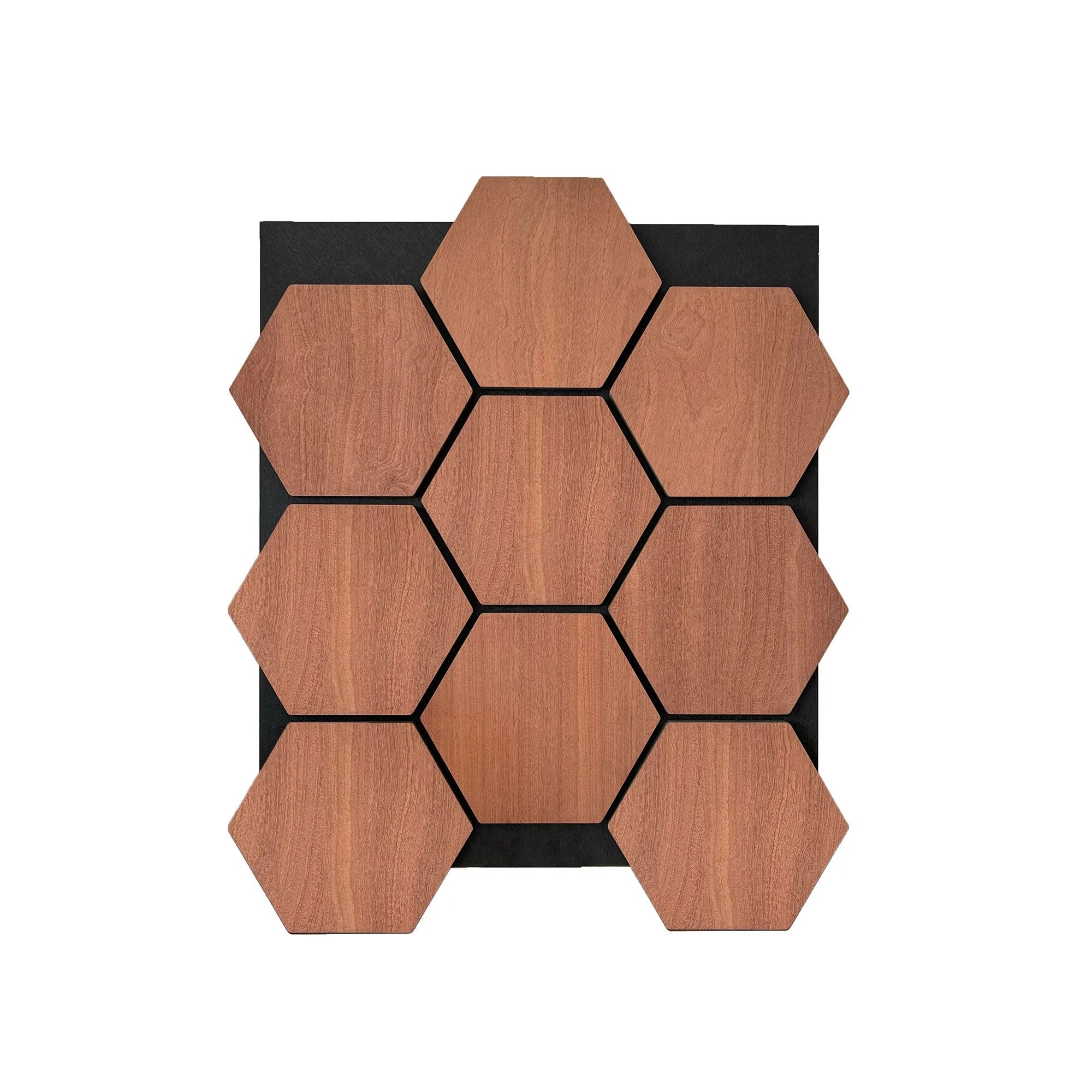 Hexagon Acoustic Panel | Smoked Oak 32 Inch (4 Panels per Box) | Wall Decor
