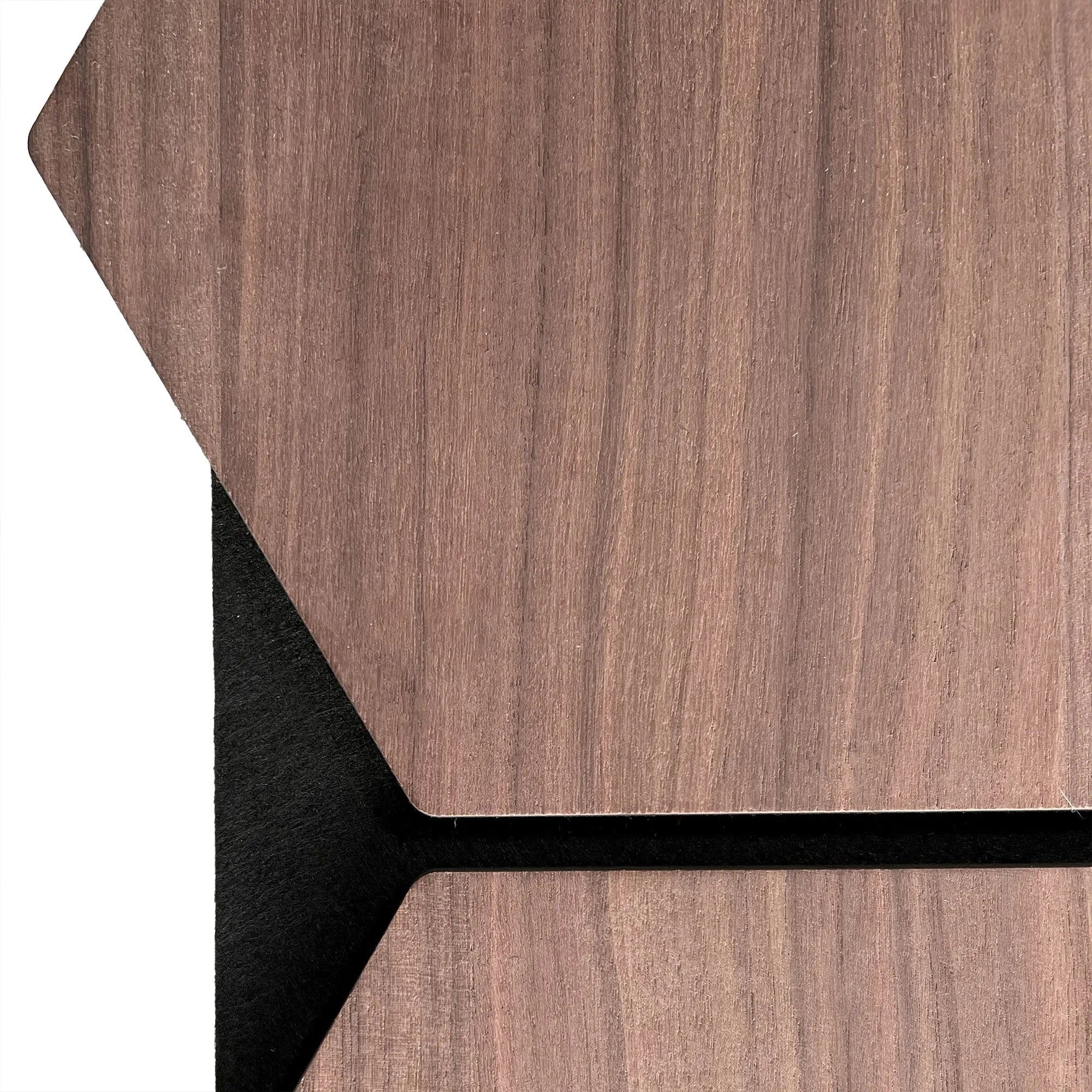 Hexagon Acoustic Panel | Walnut 32 Inch (4 Panels per Box) | Wall Decor