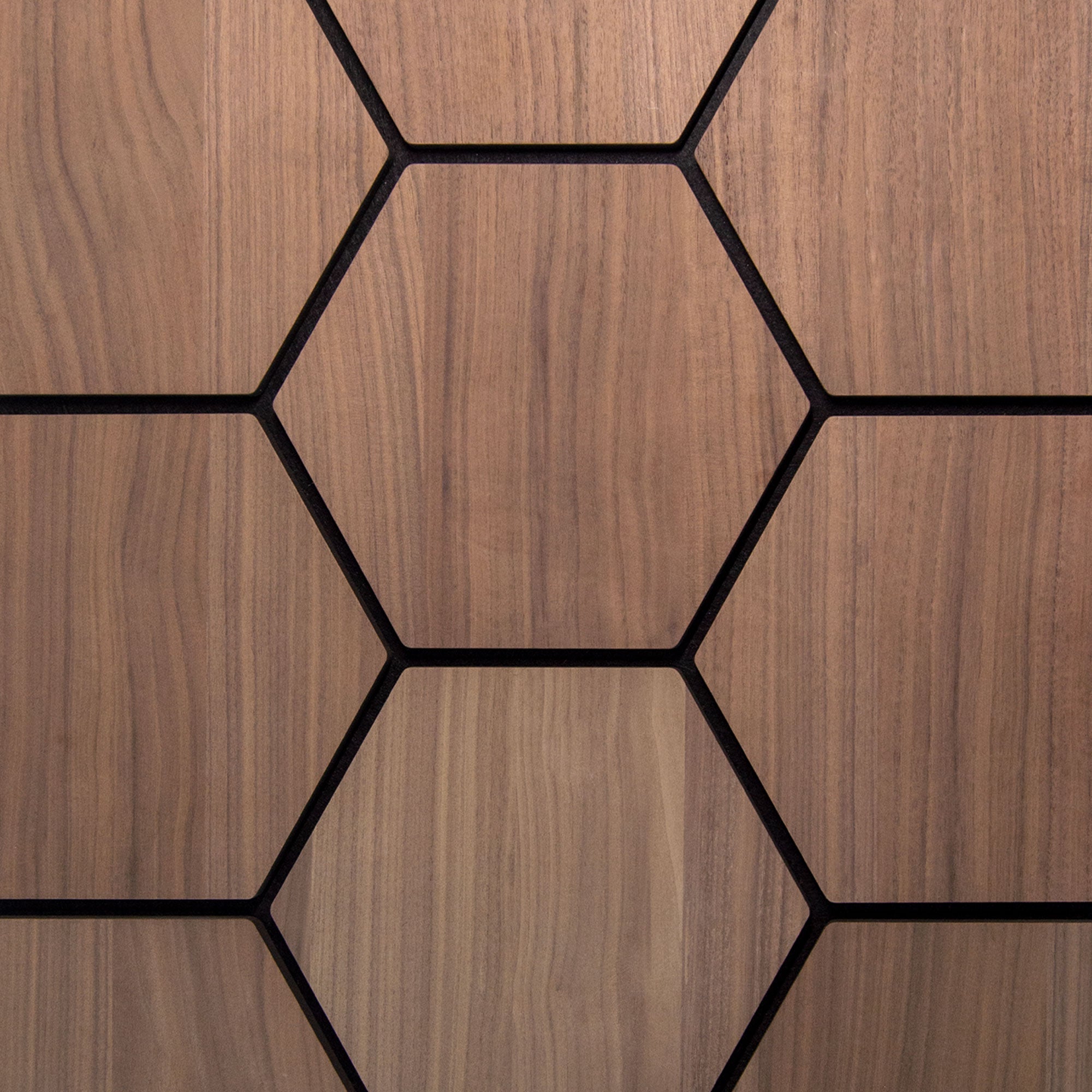 Sample- Hexagon Panel Walnut