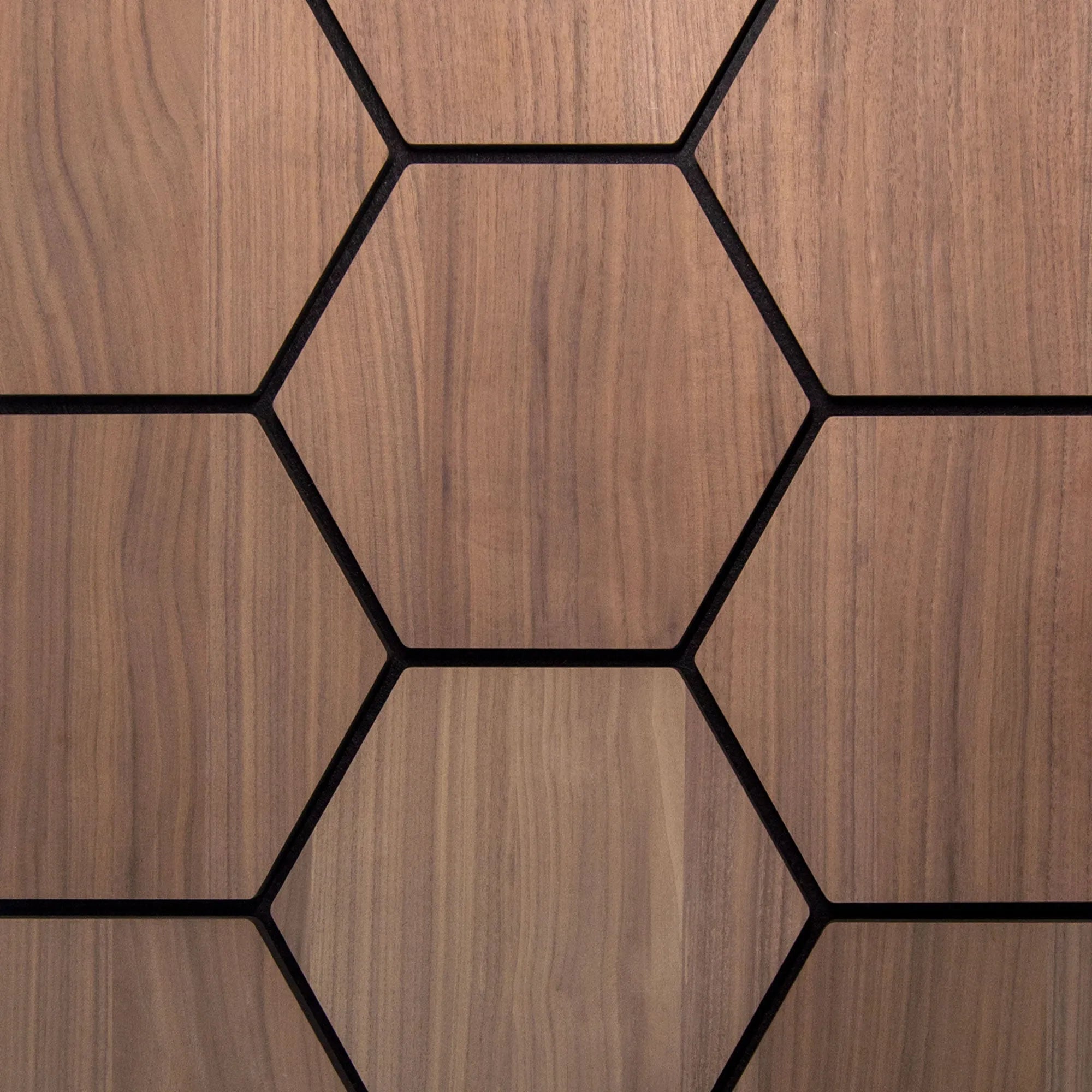 Sample- Hexagon Panel Walnut