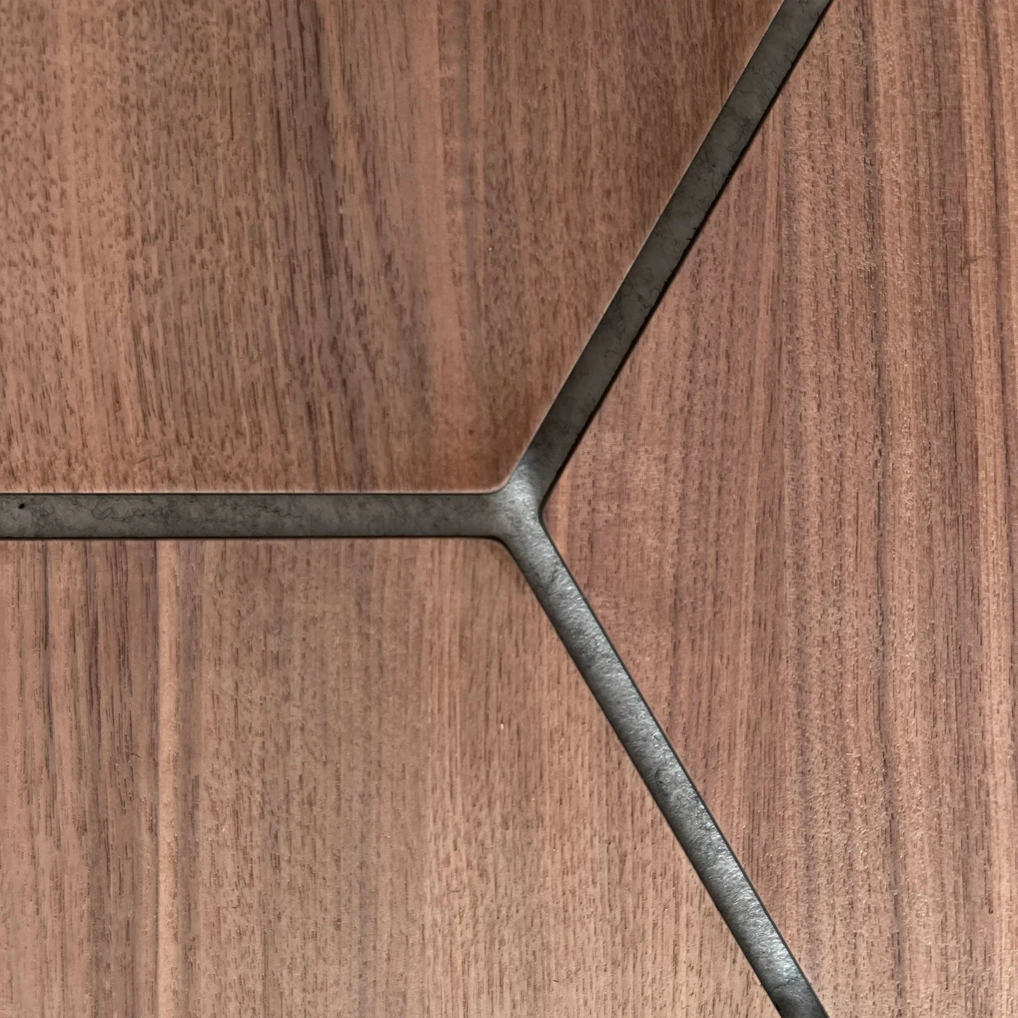 Hexagon Acoustic Panel | Walnut with Gray Felt 32 Inch (4 Panels per Box) | Wall Decor