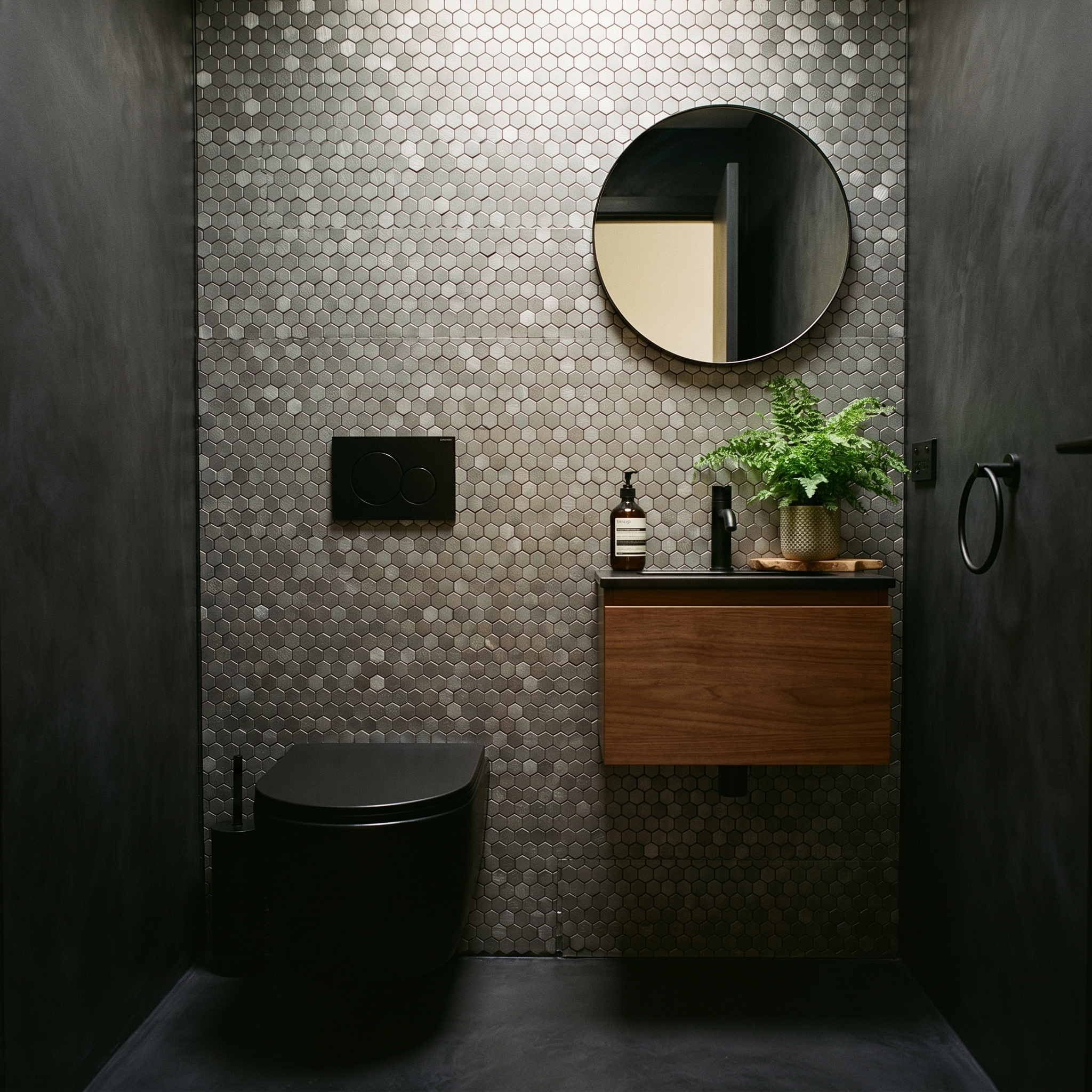 Peel and Stick Backsplash | Mini Hexagon 3D Gray | 11.73×12.09"