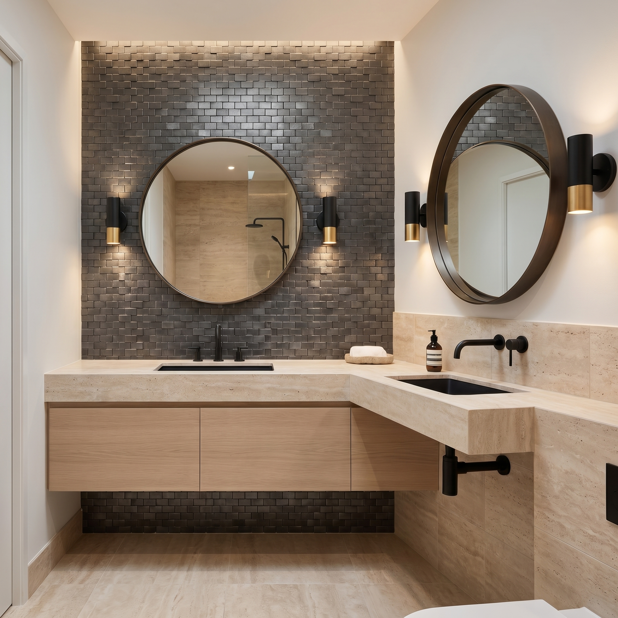 Peel and Stick Backsplash | Brick 3D Anthracite | 11.73×11.81"