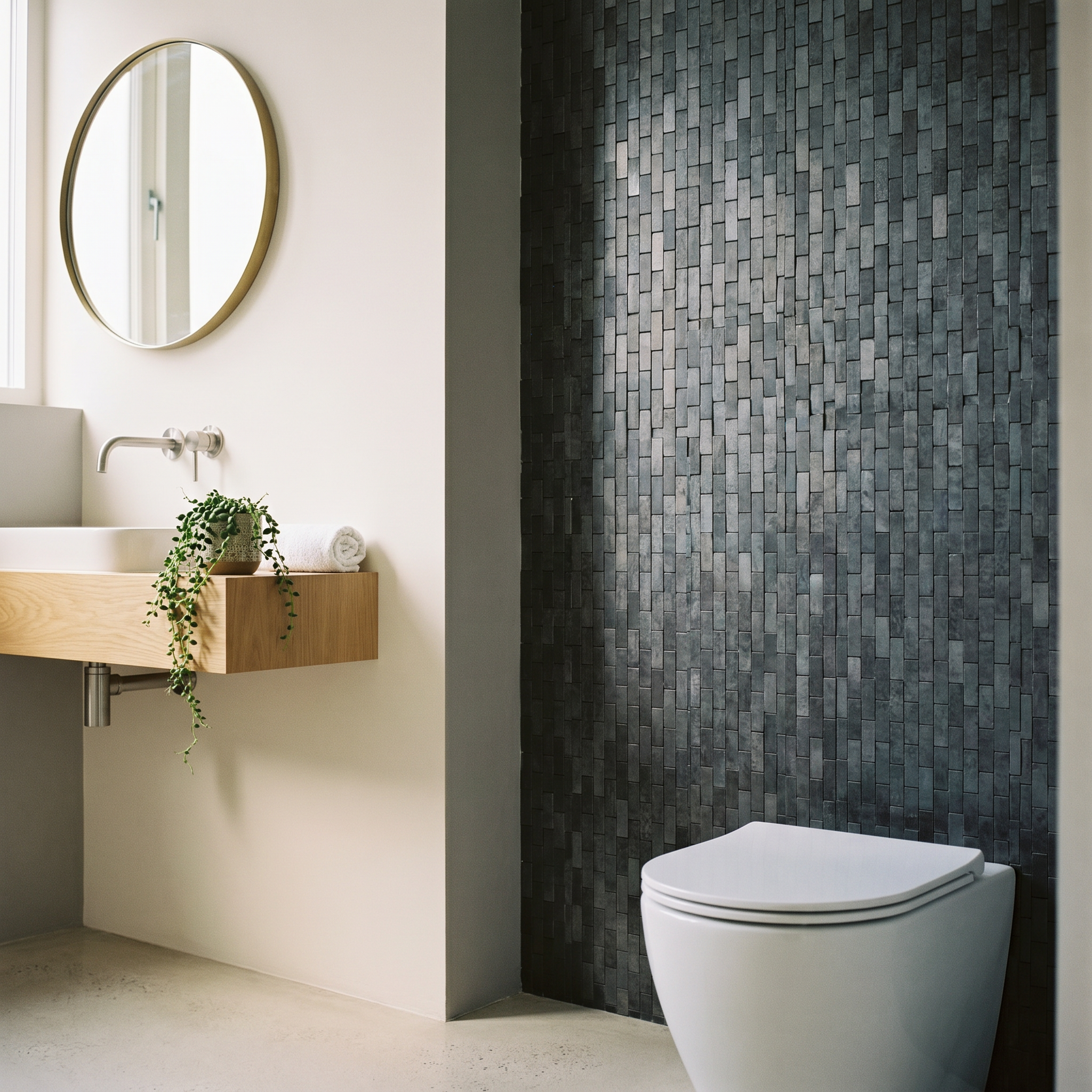 Peel and Stick Backsplash | Brick 3D Graphite | 11.73×11.81"