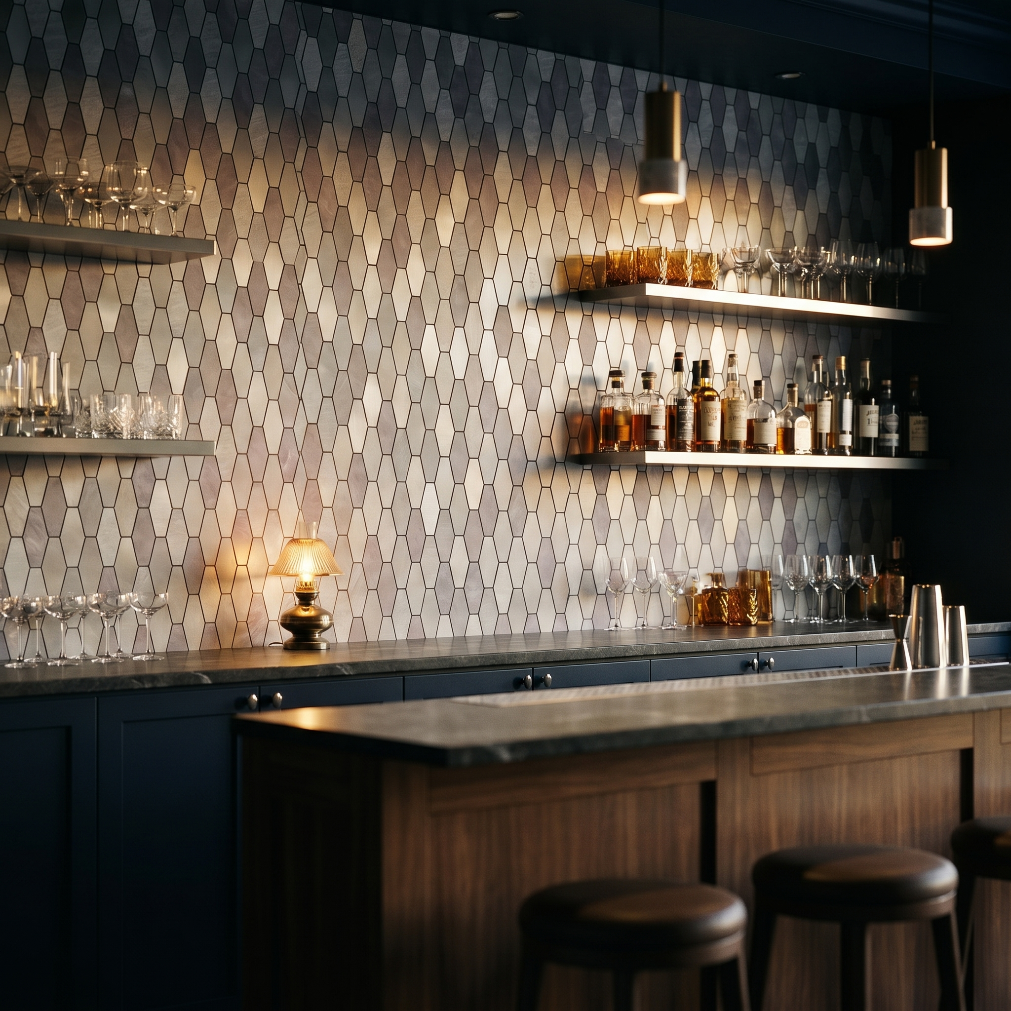 Peel and Stick Backsplash | Picket Gray | 11.81×11.81"