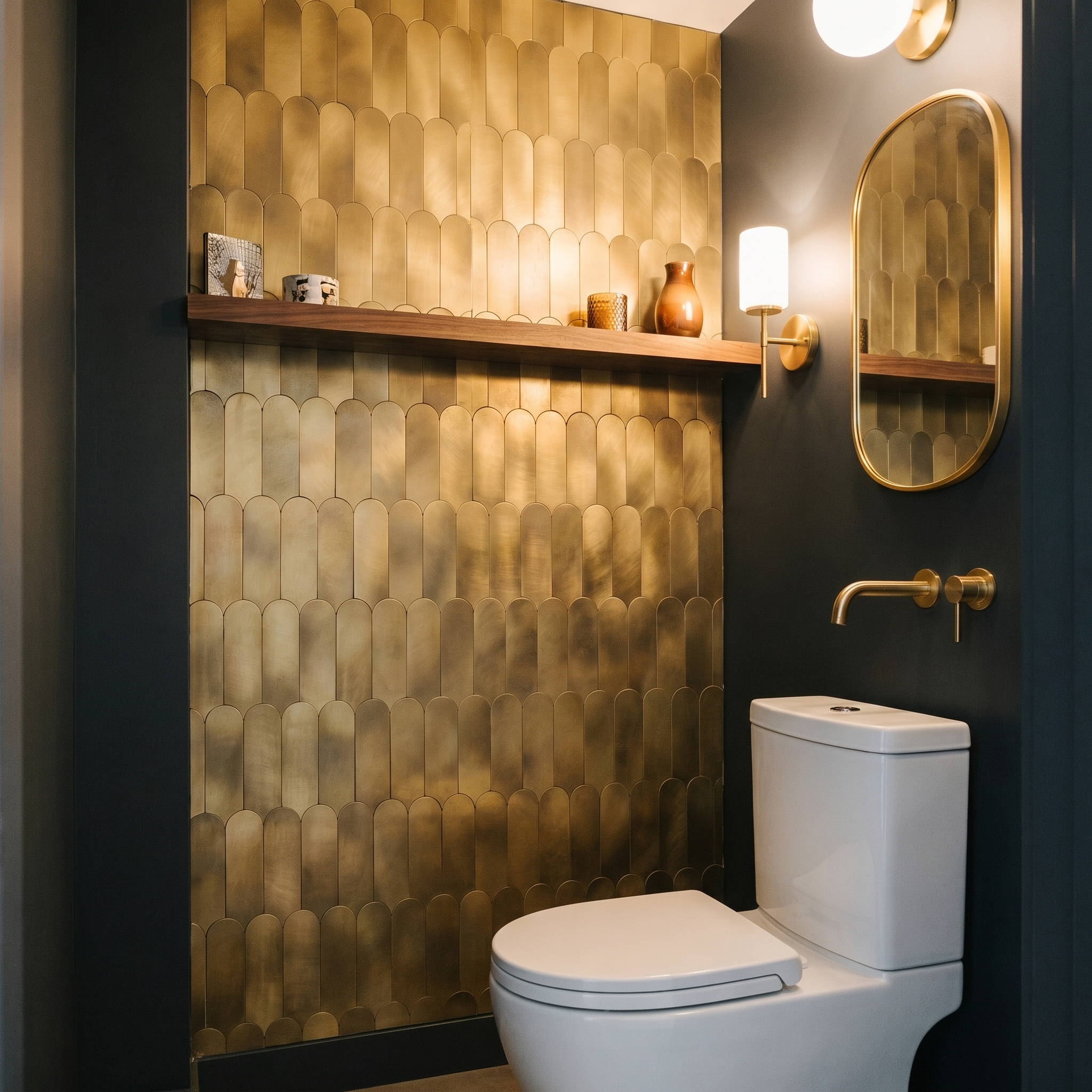 Peel and Stick Backsplash | Arch Gold | 11.73×11.34"