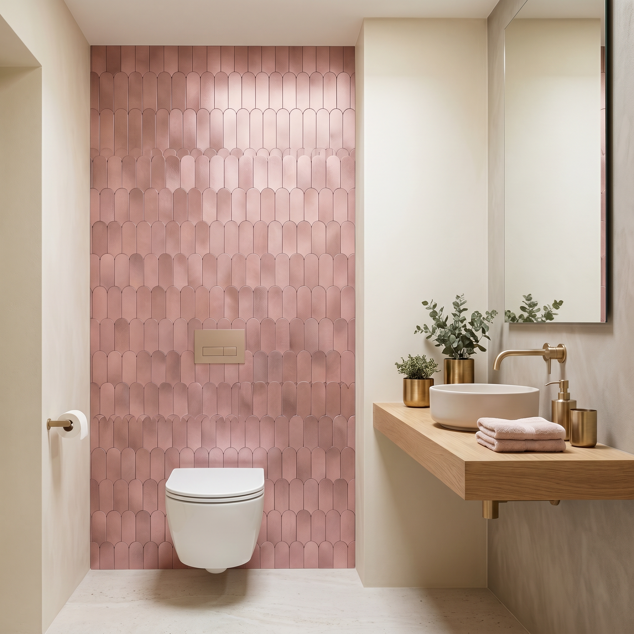 Peel and Stick Backsplash | Arch Pink | 11.73×11.34"