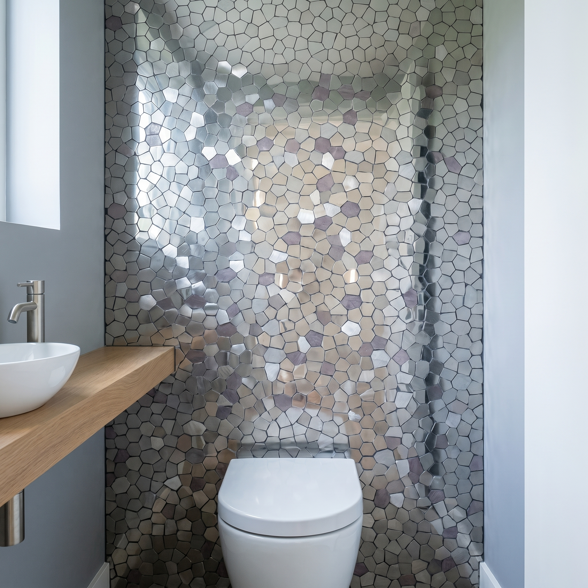 Peel and Stick Backsplash | Polygon Gray | 11.81×10.31"