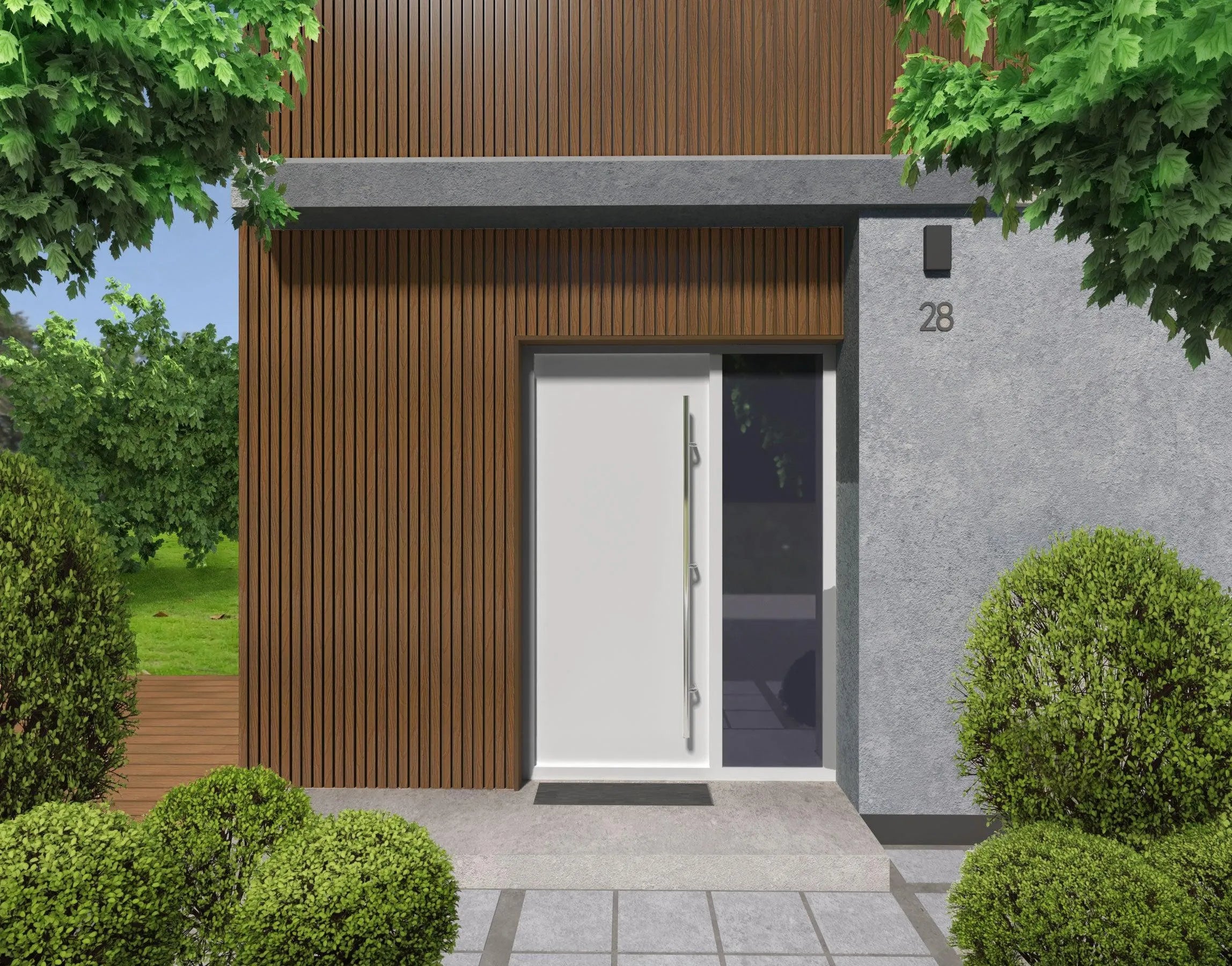 Exterior Wall Panel Oak 94.5" | Garden | 3D Wood Grain