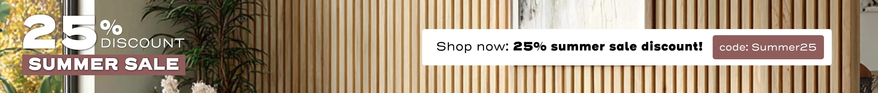 Acoustic Slat Wall Panel | Smoked Oak with Gray Felt | Premium 3-sided Wood Veneer